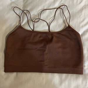 Gilly Hicks Seamless Brown Cropped Tank